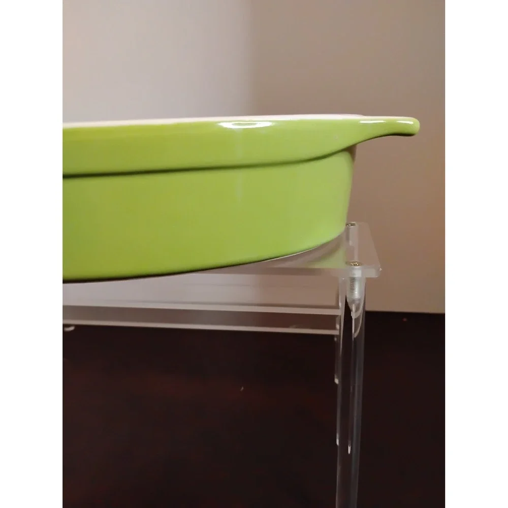 Vintage Pyrex Lime Green Oval Casserole Dish 043 1.5 Quart Chartreuse MCM